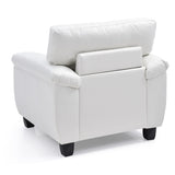 Glory Furniture Gallant Faux Leather Chair in White