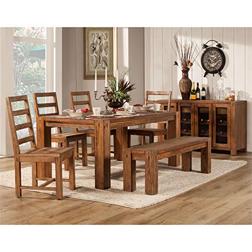 Alpine Furniture Shasta Set of 2 Wooden Side Chairs in Salvaged Natural (Brown)