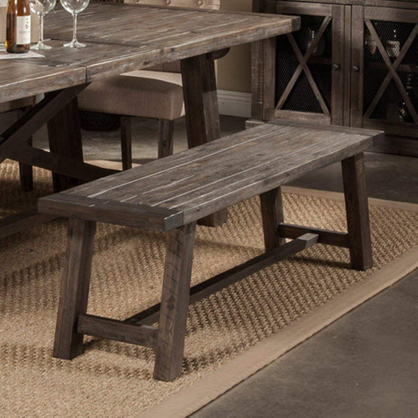 Alpine Furniture Newberry Bench, Dark Salvage Gray