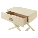 Glory Furniture Xavier 1 Drawer Nightstand in Beige