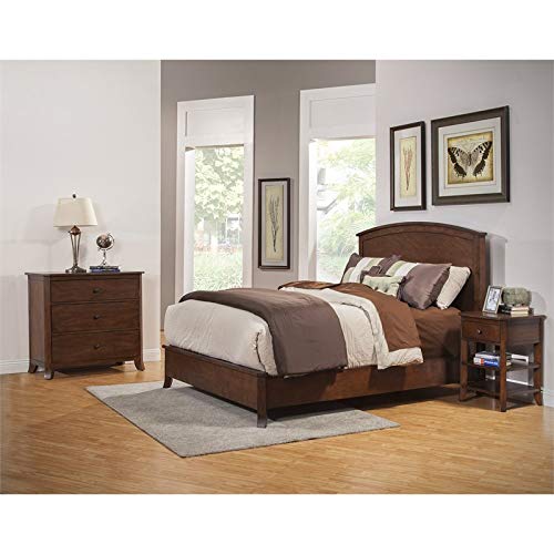 Alpine Furniture 977-04 Baker 3 Drawer Small Chest in Mahogany Finish, 32 x 18 x 36, Brown