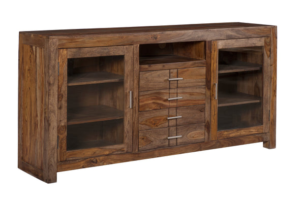 Four Drawer Two Door Console