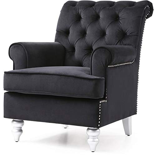 Glory Furniture Anna G0812-C, Black Accent Arm Chair, 37" H X 32" W X 35" D