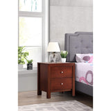 Glory Furniture Burlington 2-Drawer Wood Nightstand Grey Stained