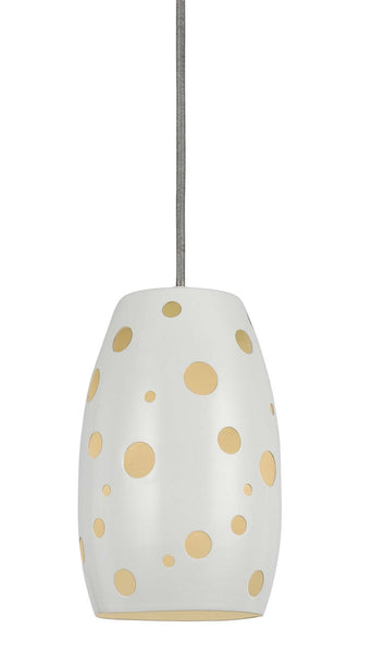 Cal Lighting UP-1102/6-WH Contemporary Modern One Light Pendant from Line Voltage Uni Pack Pendants Collection in Pewter, Nickel, Silver Finish, 5.50 inches