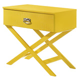Glory Furniture Xavier 1 Drawer Nightstand in Yellow