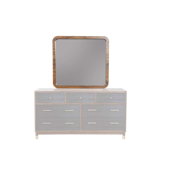 Alpine Furniture Belham Wood Mirror in Dark Walnut (Brown)