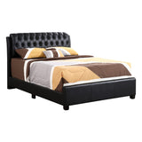 Glory Furniture Marilla Faux Leather Upholstered Queen Bed in Black