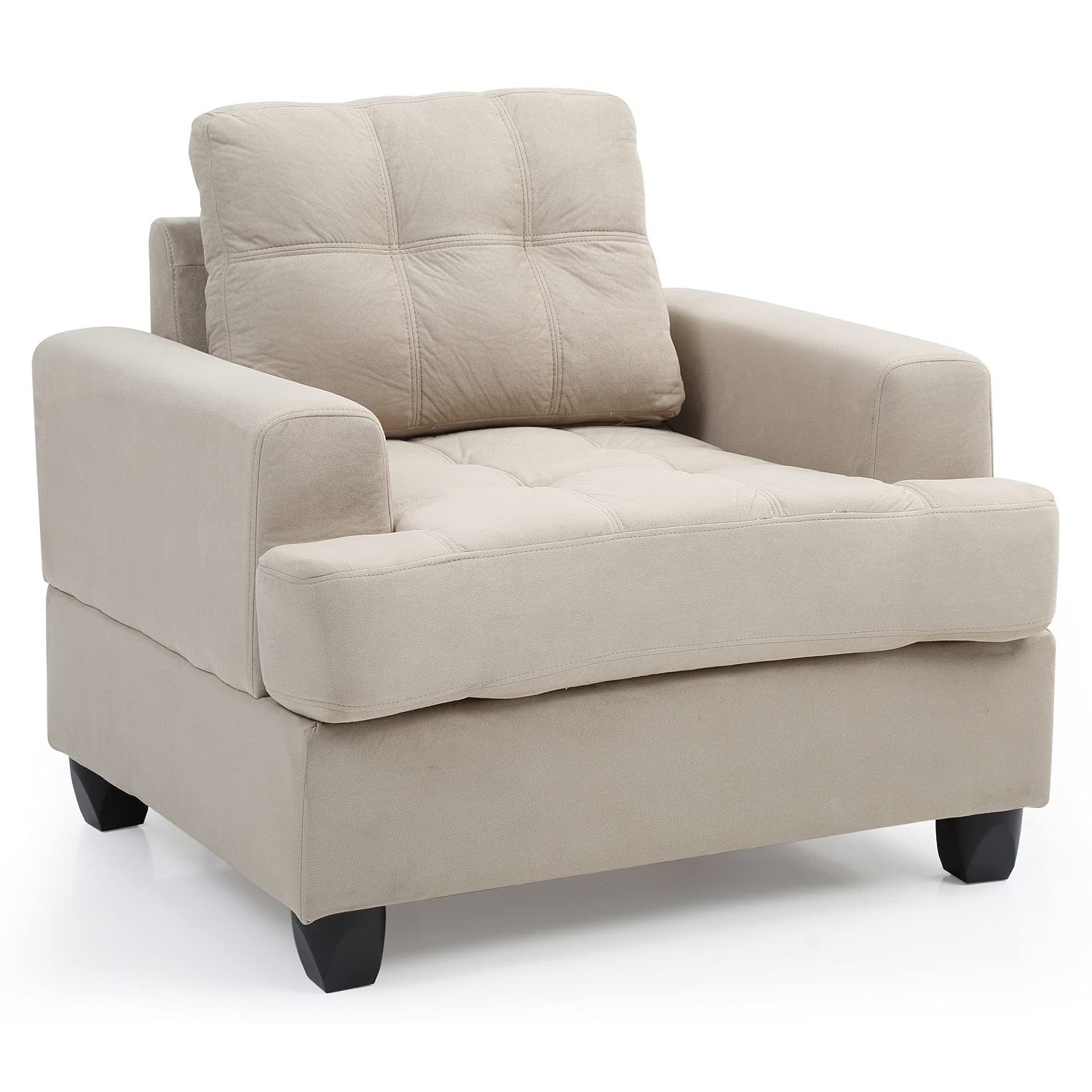 Glory Furniture Sandridge Microsuede Chair in Vanilla Glory Furniture Sandridge Microsuede Chair in Vanilla