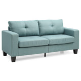 Glory Furniture Newbury Twill Fabric Modular Sofa in Teal