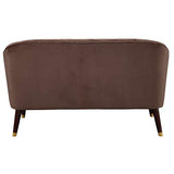 Alpine Furniture Deco Upholstered Accent Bench in Brown