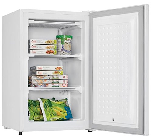 Danby DUFM032A3WDB 3.2 Cu.Ft. Upright Freezer with 2 Shelves, Garage Ready with Scratch-Resistant Worktop