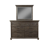 Alpine Furniture Newberry Mirror in Salvaged Gray