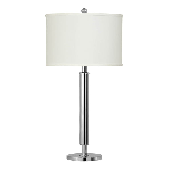 Cal Lighting LA-2004NS-2RCH Transitional Two Light Table Lamp from Hotel Collection in Chrome Finish, 15.00 inches, Silver