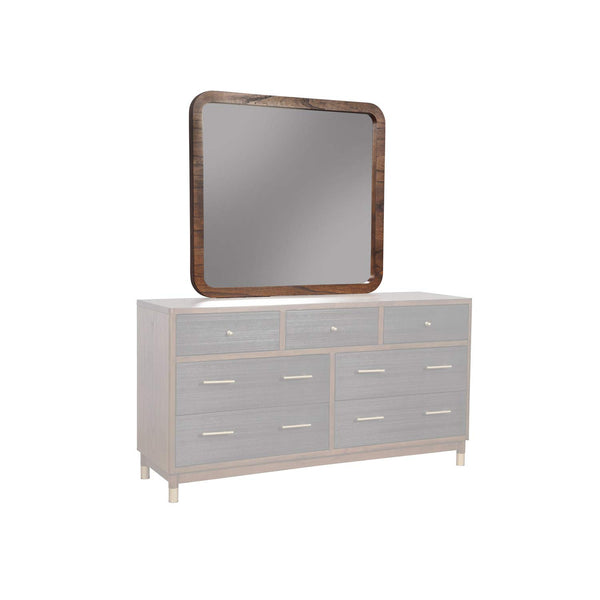 Alpine Furniture Belham Wood Mirror in Dark Walnut (Brown)