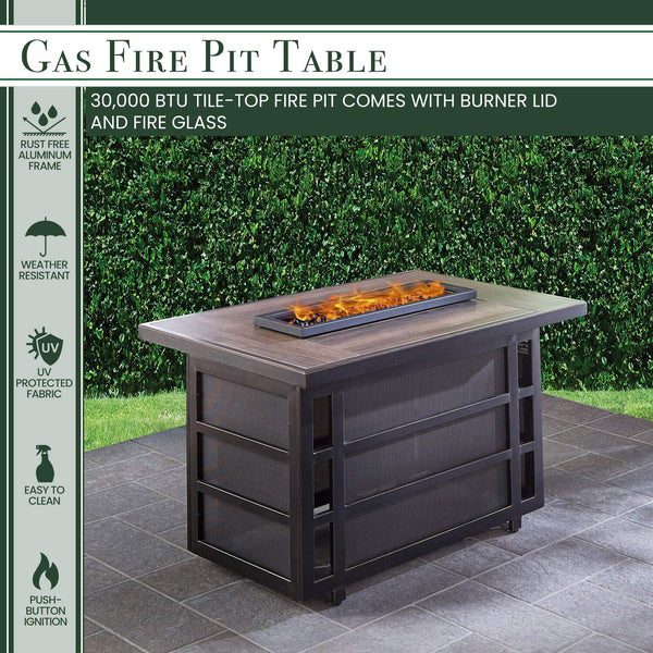 Hanover Chateau 30,000 BTU Gas Fire Pit Coffee Table,CHATEAUFP-REC