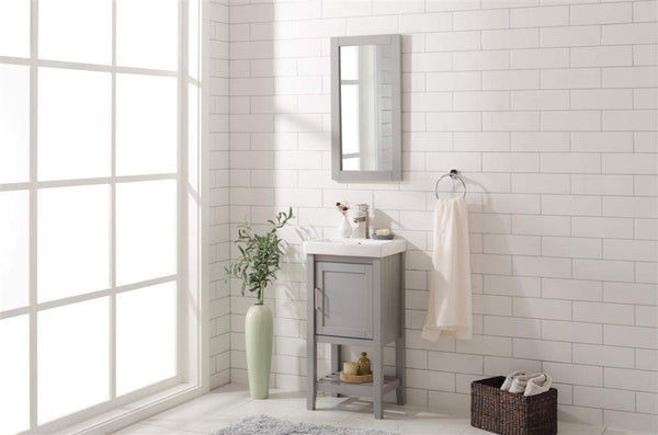 Legion Furniture 18-inch Gray Sink Vanity
