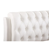 Glory Furniture Marilla Faux Leather Upholstered Queen Bed in White