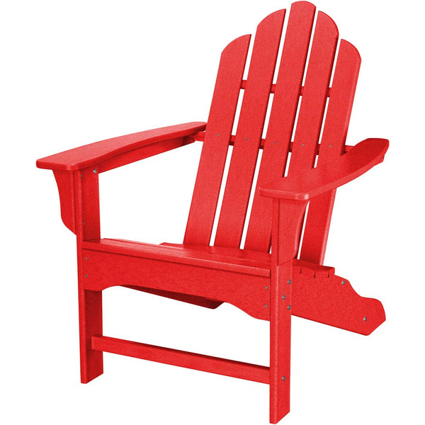 Hanover Outdoor Furniture All- Weather Contoured Sunset Red Hanover HVLNA10SR Outdoor Adirondack HDPE Lumber Chair