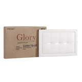 Glory Furniture Panello Faux Leather Upholstered Twin Bed in White