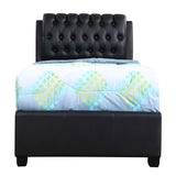 Glory Furniture Marilla Faux Leather Upholstered Twin Bed in Black
