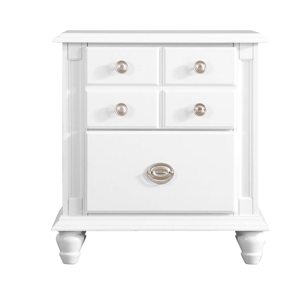 Glory Furniture Night Stand, 27" H x 24" W x 16" D, White