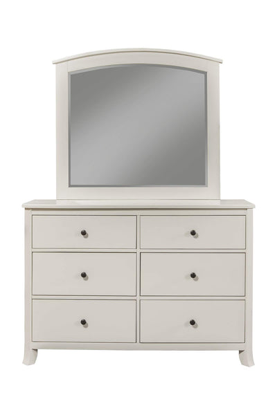 Alpine Furniture Baker Wood Mirror in White