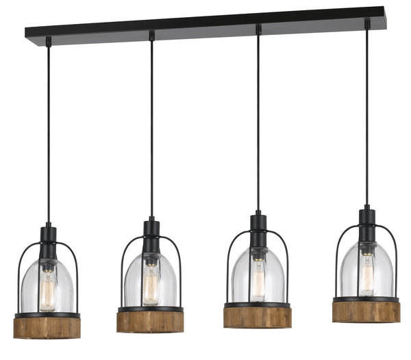 Cal Lighting FX-3584-4 Restoration Four Light Chandelier from Beacon Collection in Bronze / Dark Finish, 39.50 inches