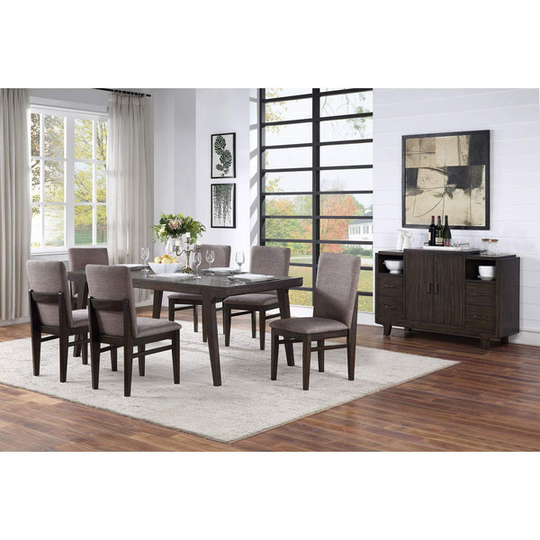 Alpine Furniture Olejo Set of 2 Wood Dining Side Chairs in Chocolate Brown