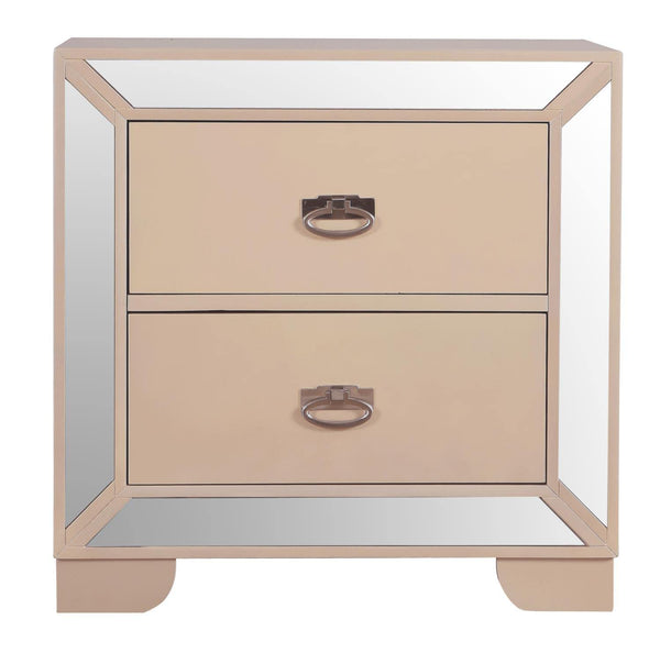 Glory Furniture 3 Drawer Nightstand, Pearl