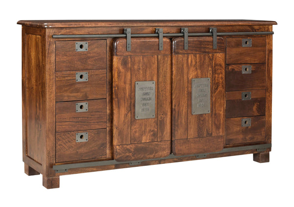 Two Sliding Door Eight Drawer Credenza