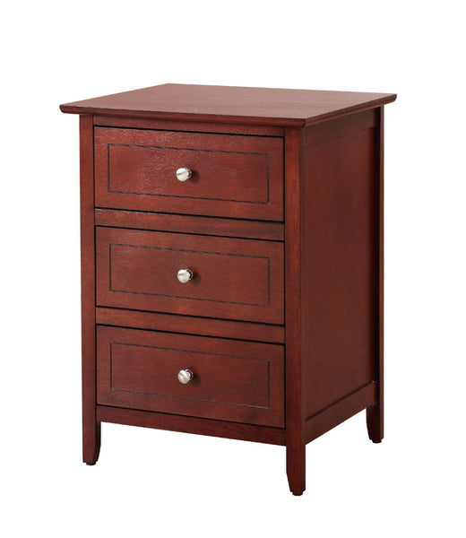 Glory Furniture Daniel 3 Drawer Nightstand in Cherry