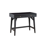 Alpine Furniture Flynn Wood 2 Drawer Desk in Black