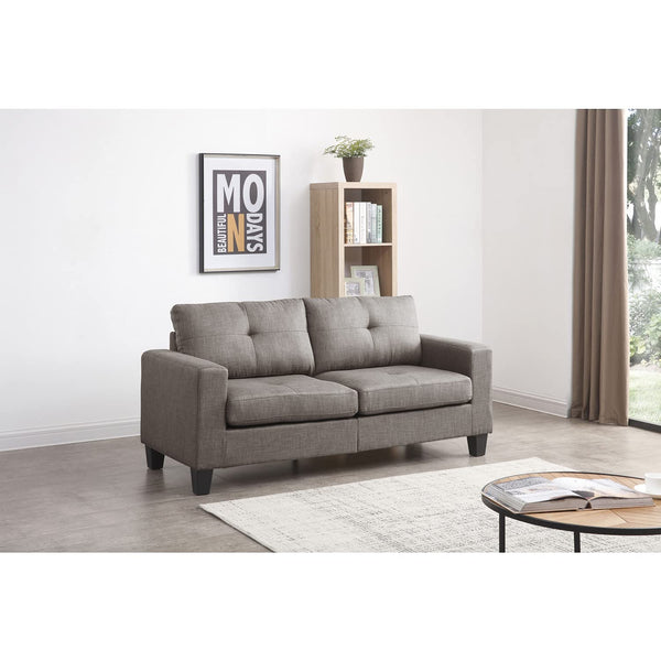 Glory Furniture Newbury Twill Fabric Modular Sofa in Gray