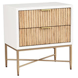 Origins by Alpine Larsen 2 Drawer Nightstand in White