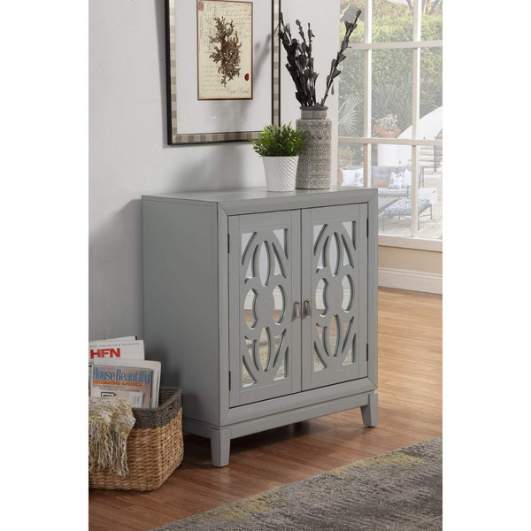 Alpine Furniture Clover Wood Accent Chest in Sea Gray