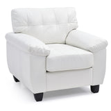 Glory Furniture Gallant Faux Leather Chair in White