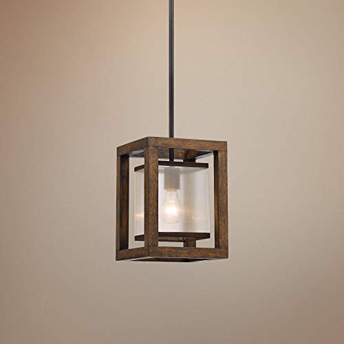 Cal Lighting FX-3536/1P Restoration One Light Pendant from Mini Collection in Bronze / Dark Finish, 8.00 inches, Brown, 8x8x39