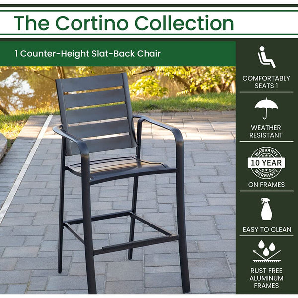 Hanover Cortino Counter-Height Dining Chair, Gray