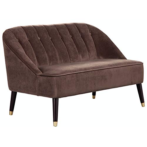 Alpine Furniture Deco Upholstered Accent Bench in Brown