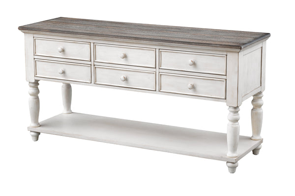 Bar Harbor II Six Drawer Console Table