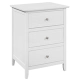 Glory Furniture Daniel 3 Drawer Nightstand in Yellow
