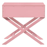 Glory Furniture Xavier 1 Drawer Nightstand in Pink