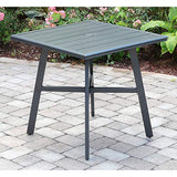 Hanover Foxhill 3-Piece Grade Bistro Set Commercial Outdoor Furniture, Gray/Gunmetal