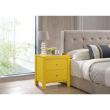 Glory Furniture Burlington 2-Drawer Wood Nightstand Grey Stained