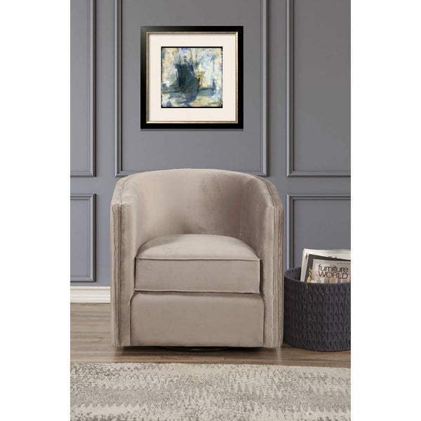 Alpine Furniture Maison Swivel Chair in Light Gray