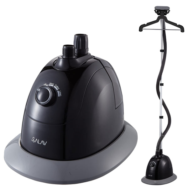 SALAV GS34-BJ 1500W Standing Full-Size Garment Steamer with 360 Swivel Multi-Hook Hanger and 4 Steam Settings, Black