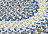 Colonial Mills Blokburst Braided Rug 3x3 Blueberry Pie