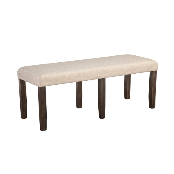 Alpine Furniture Brayden Wooden Upholstered Dining Bench in Espresso
