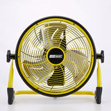 LifeSmart FGD-12C 12 Inch Rechargeable Battery Powdered Variable Speed Fan with Non Slip Feet, USB Charing Port, and Built in Carry Handle, Yellow